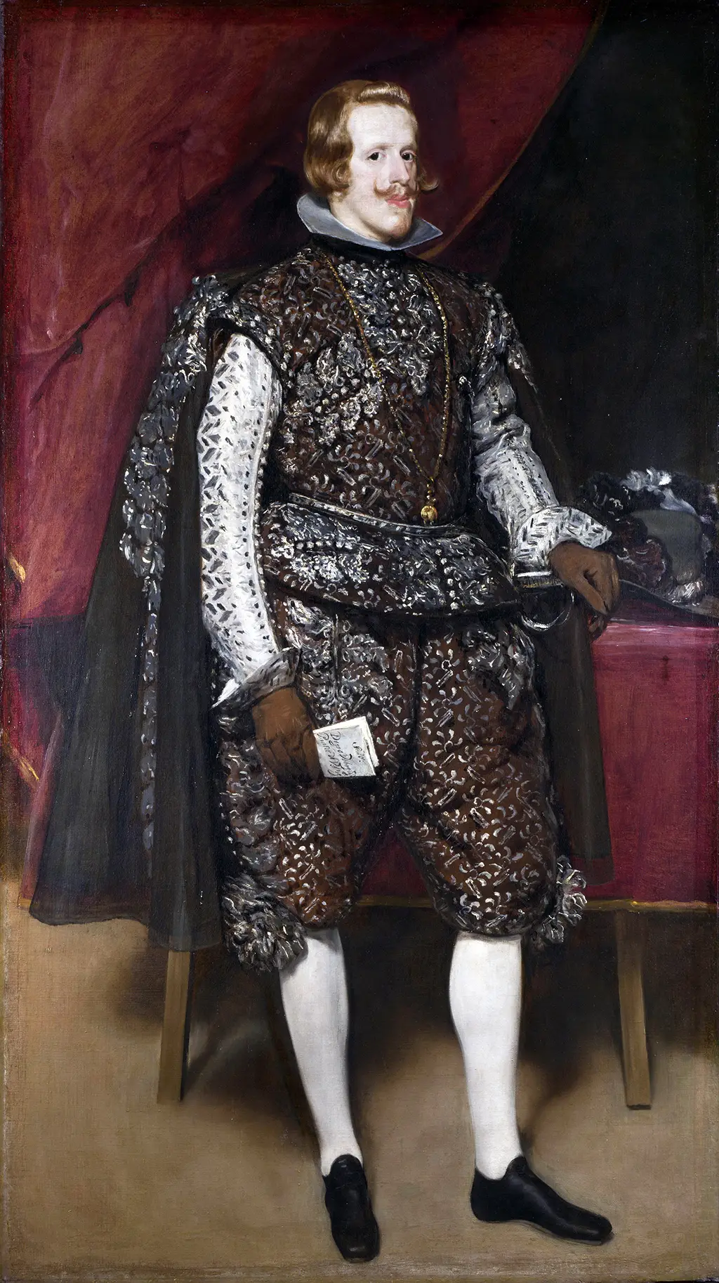 Philip IV in Brown and Silver in Detail Diego Velazquez